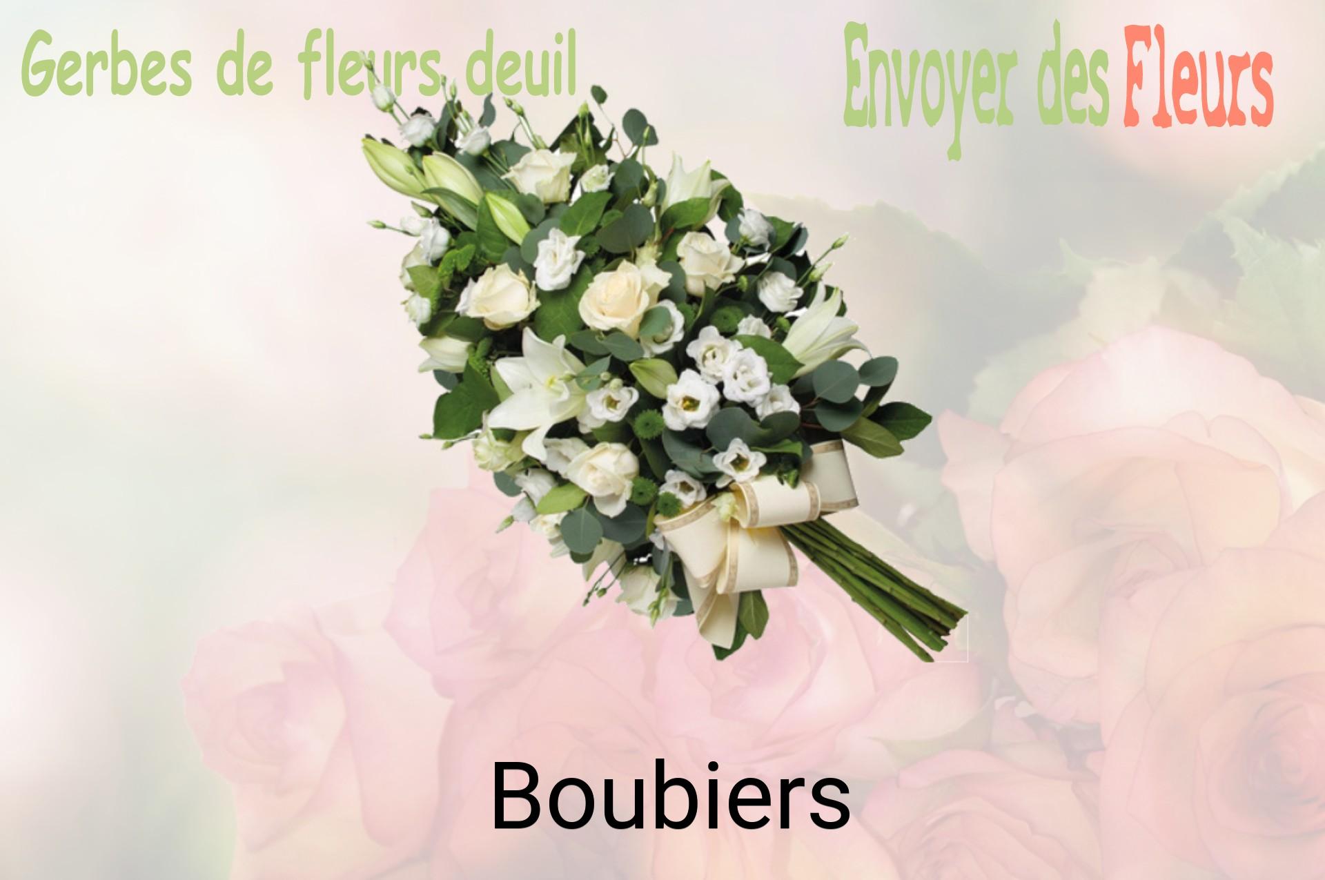 Gerbe de fleurs de deuil livrée à Boubiers